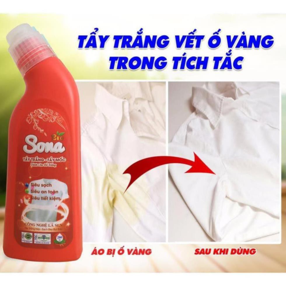 Tẩy Trắng - Tẩy Mốc Dành Cho Đồ Trắng SoNa 280ml