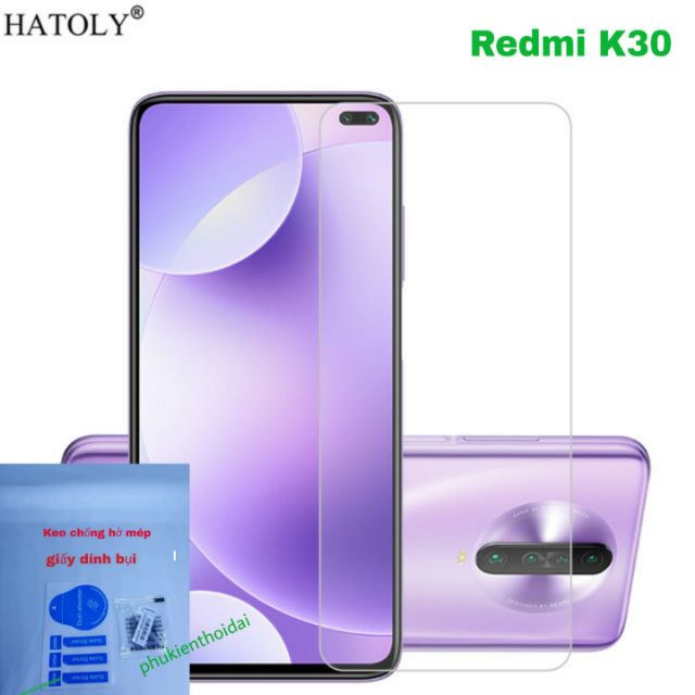 Cường lực Redmi K30 / K30 Pro / Poco X3 NFC trong suốt loại đẹp 9H / 2.5D  ( tặng keo chống hở mép )