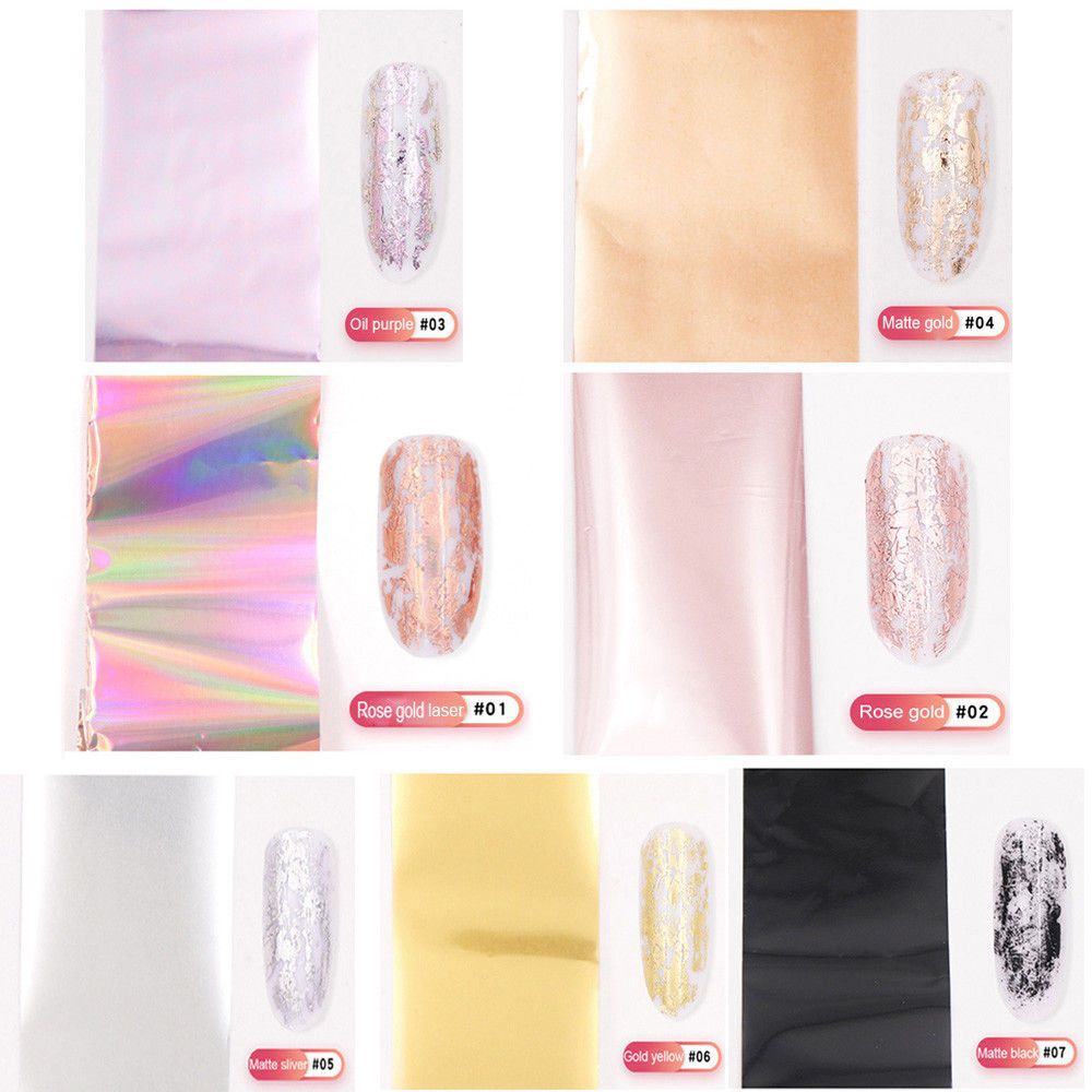 FORBETTER Holographic Laser Nail Decoration Nail Foil Decal Nail Art