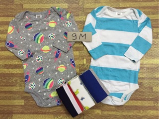 Bodysuit cho bé tay dài Carter Combo 5 cái bodysuit