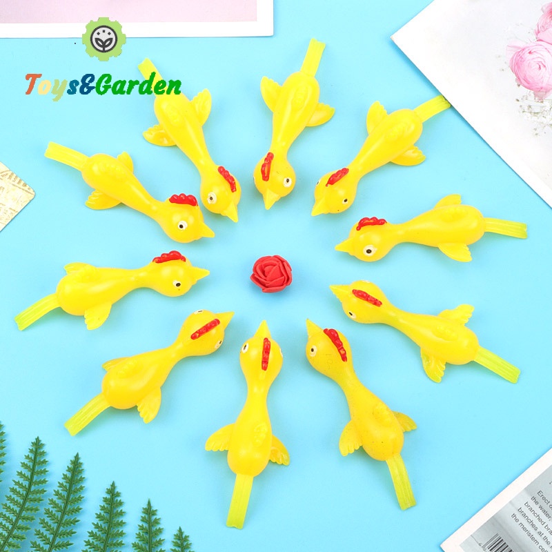 Đồ Chơi Giải Trí Gà Cao Su Bắn Bằng Ngón Tay Dính Tường Xã Stress Tốt Mềm Dẽo Khó Cầm Thích Tay Khó Hư Hỏng