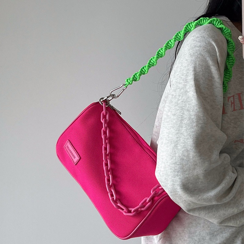 IELGY Túi đeo dưới cánh tay Dây Xích Nhỏ Gọn Dễ Phối Đồ Thời Trang Cho Nữ