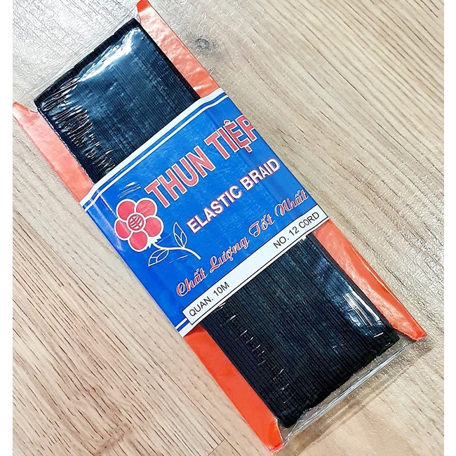 Một Tiệp Dây Thun May Mặc Bản 1cm Dài 10 mét Màu Đen Hoặc Trắng Ứng Dụng Cho Handmade và Trang Trí