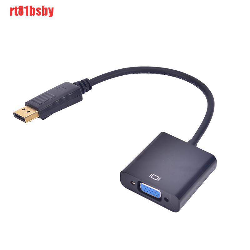 [rt81bsby]Displayport DP Male To VGA Female Adapter Display Port Cable Converter Black