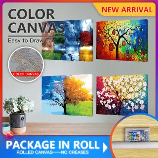 Tranh vải bố tự vẽ không khung trang trí hình phong cảnh