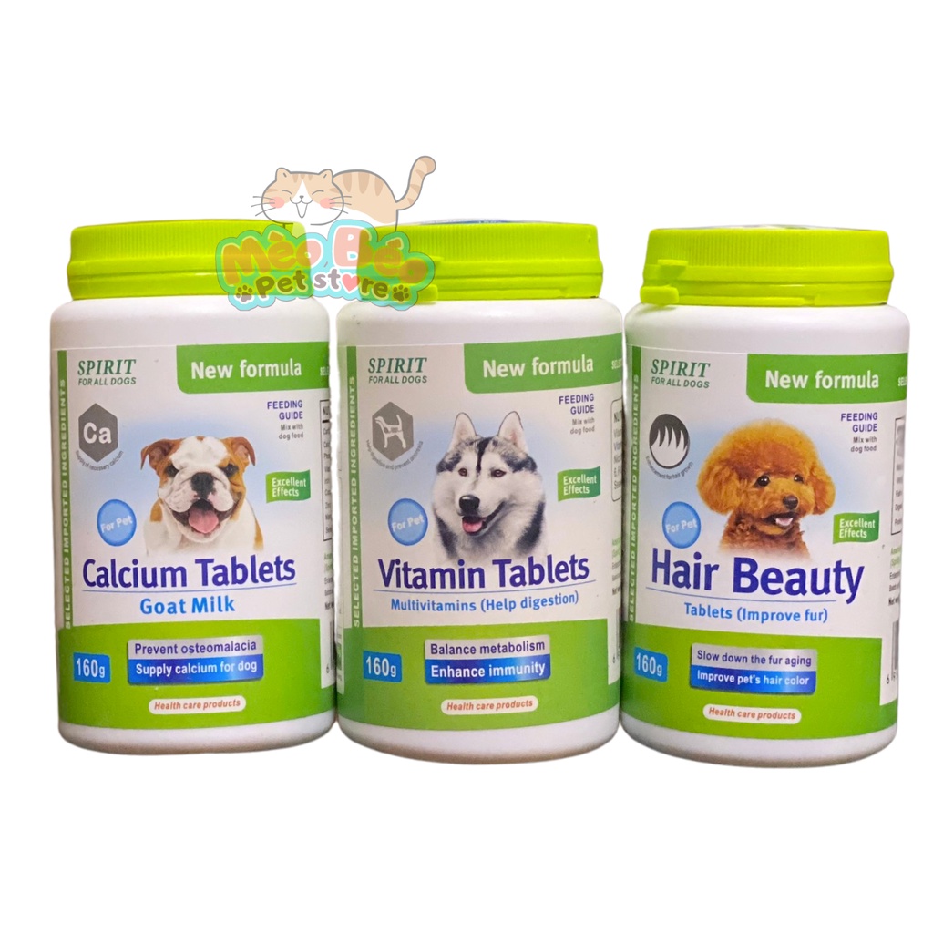 Spirit bổ sung vitamin,canxi khoáng chất, giúp đẹp da mượt lông cho chó mèo