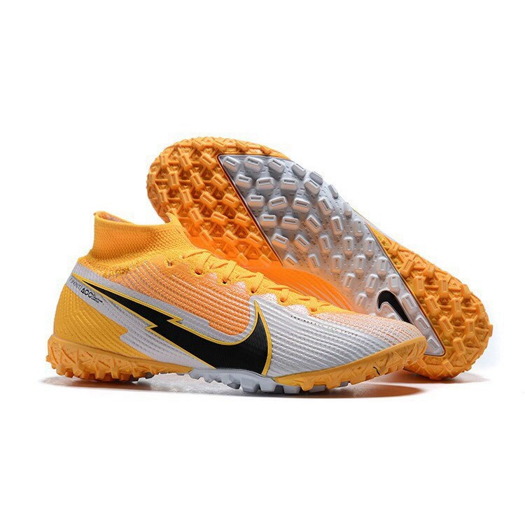ĐẸP Giày Bóng Đá Mercurial Superfly 7 Elite Vàng Vạch đen Cổ Cao TF - Hình ảnh thật ."{ . . ' ^ $ $