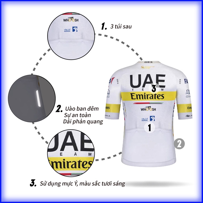 UAE Bộ Quần Áo Đi Xe Đạp Thể Thao Cho Namquần đạp xe