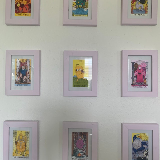 Set 30 (+2) tấm decal lá bài Tarot dán tường chủ đề Adventure Time - Wall Collage - Cán bảo vệ hình ảnh - Sẵn keo