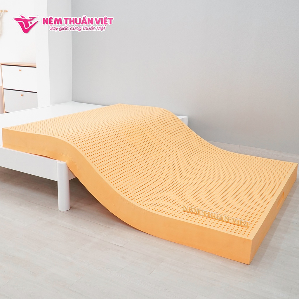 (160x200x10cm) Nệm cao su 100% thiên nhiên Thuần Việt LATEX - BH 15 Năm