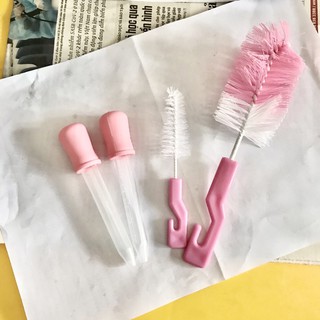 Combo 2 ống bón sữa + 2 chổi cọ