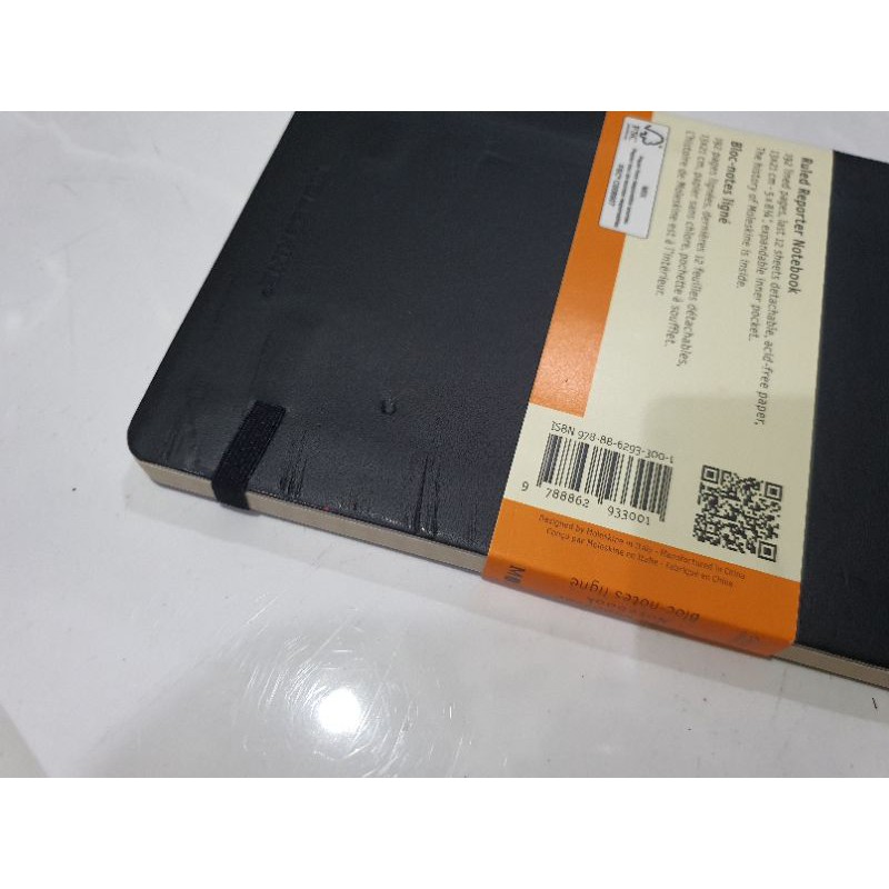 Moleskine Ruled Reporter Sổ Ghi Chép Bìa Mềm Màu Đen Ốp