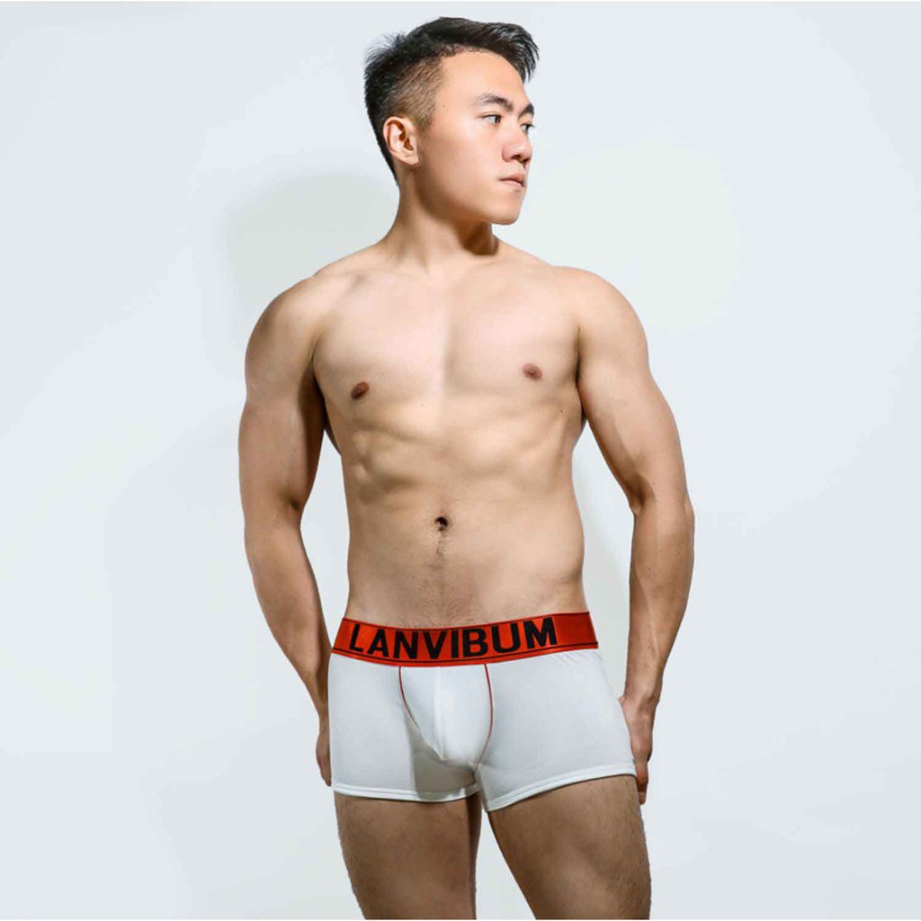 Quần boxer nam Lanvibum chất cotton thiên nhiên bảng lưng ánh kim BB10