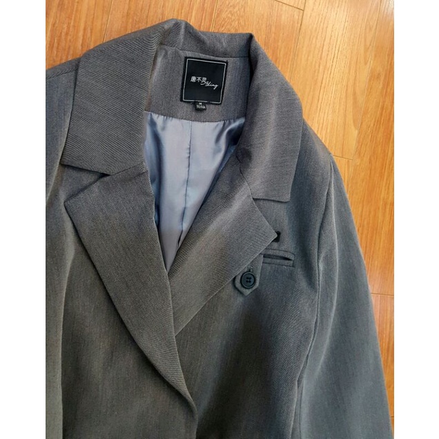 Áo vest blazer màu tro big size