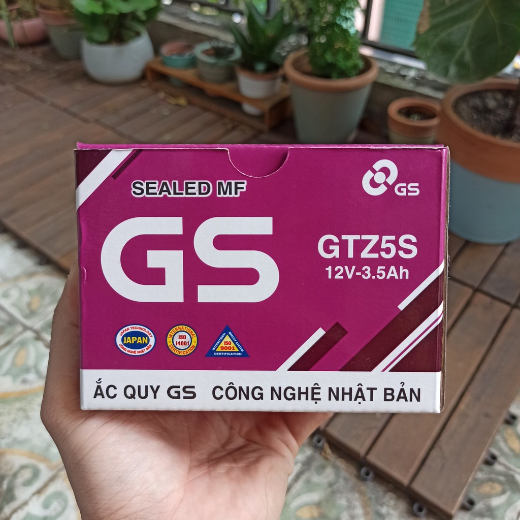 Bình ắc quy xe máy GS  GTZ5S 12V - 3.5Ah cho xe Arblade, Future Neo, Wave RS