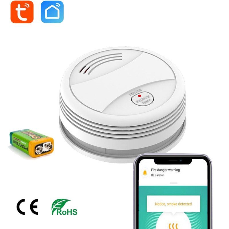 [TUYA] Thiết bị báo khói, báo cháy không dây qua WiFi, dùng App Tuya