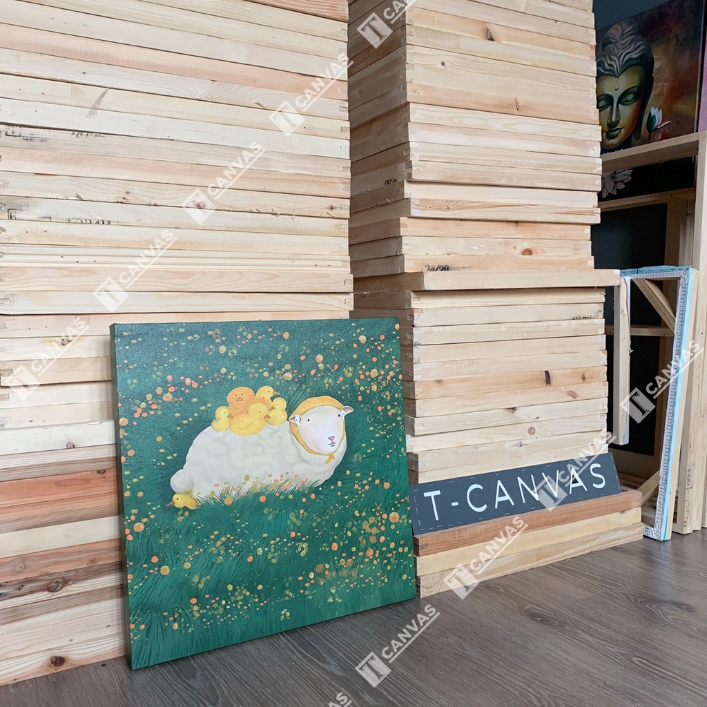 Tranh Canvas treo tường phòng khách, tranh hiện đại nghệ thuật, tranh chú Vịt đáng yêu V01-04
