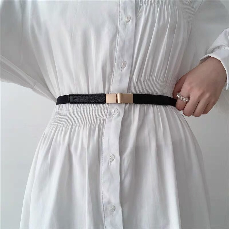 Đai váy thắt lưng váy bản nhỏ Đv019 1.5cm sim sim shop  -  Belt váy áo nhỏ thun co giãn cài phía trước