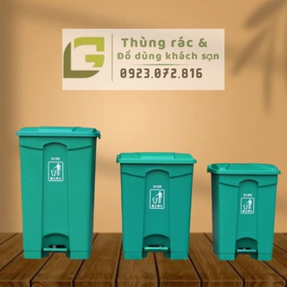 Thùng rác nhựa đạp chân BAIYUN 30L / 45L / 68L / 87L - Màu xanh lá / xám /vàng