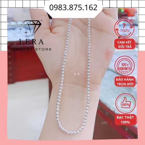 Dây chuyền bi bạc ta nguyên chất bé gái nhẹ nhàng, vòng cổ quà đầy tháng quà sinh nhật tại Trang sức bạc Lera