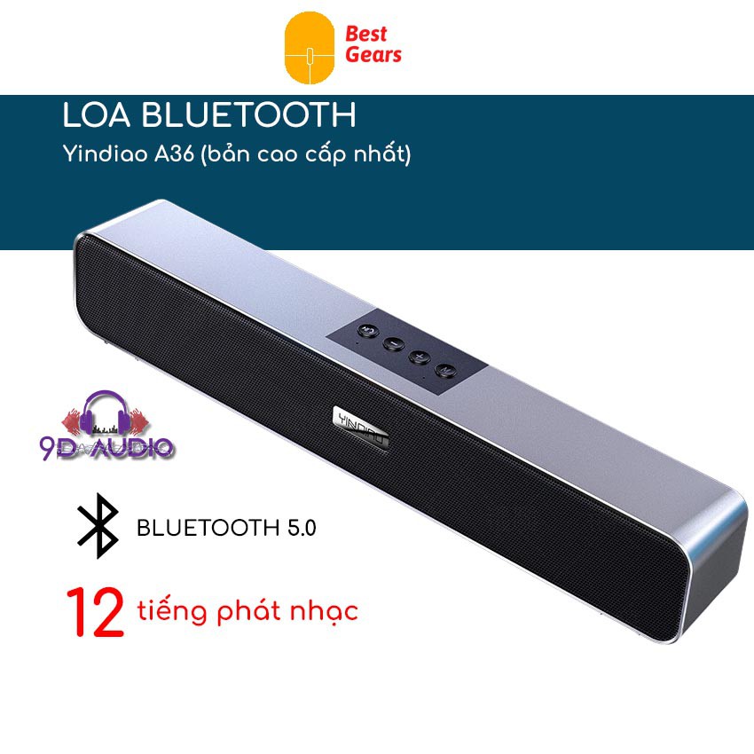 Loa Bluetooth không dây A36 10W - 12 tiếng phát nhạc Loa Máy tính Loa Tivi FM bass mạnh siêu trầm siêu bass