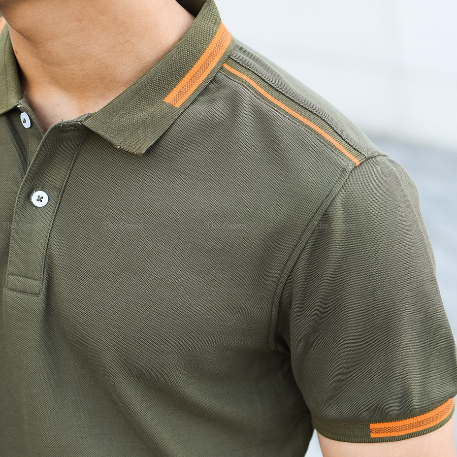 Áo Pattern Polo nam The GMEN thiết kế cổ bẻ có viền, vải cá sấu Cotton bền, chuẩn form