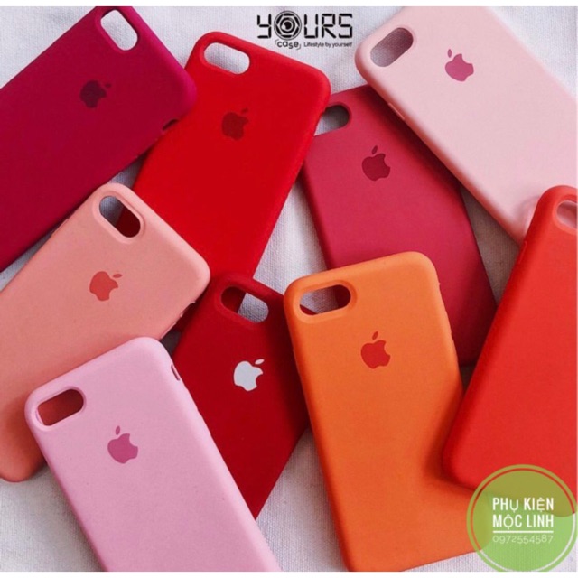 ✨Iphone 6 đến xs max ✨#Sỉ 25k- Ốp chống bẩn dễ lau chùi logo quả táo lót nỉ chống sốc silicon