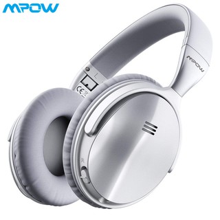 Giảm giá!Mpow H5 Silver Bluetooth V4.1 Active Noise Cancelling Wireless/Wired Headphones