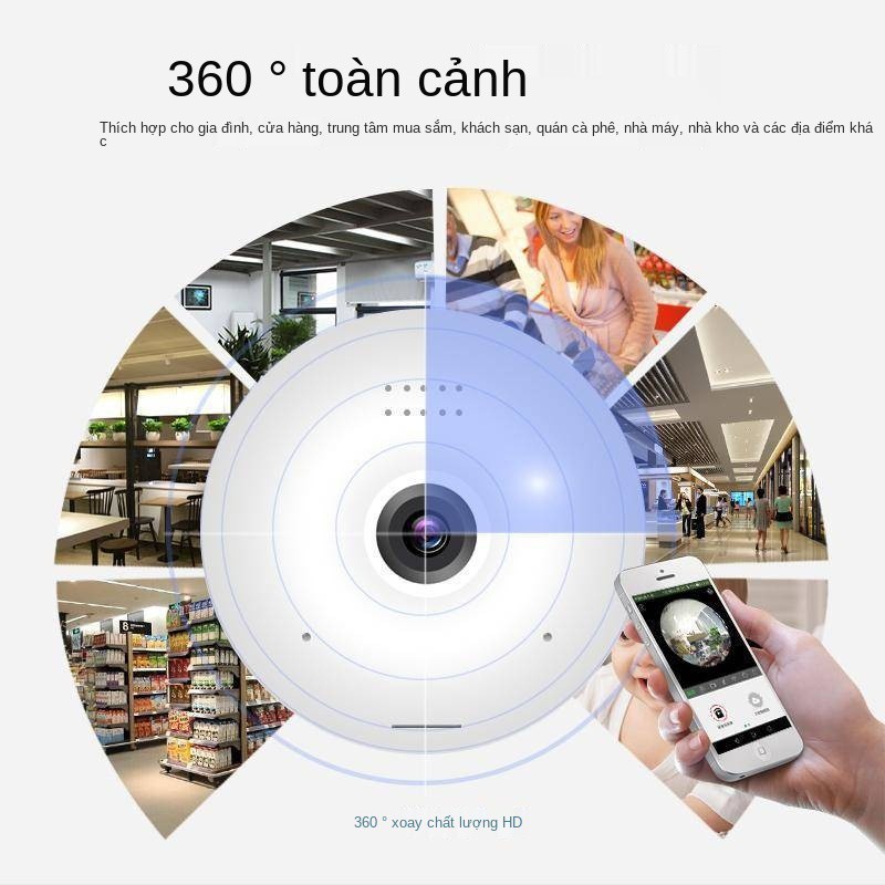 bóng đèn toàn cảnh camera giám sát wifi không dây mạng điện thoại di động thông minh cao cấp- Bộ định nghĩa trong