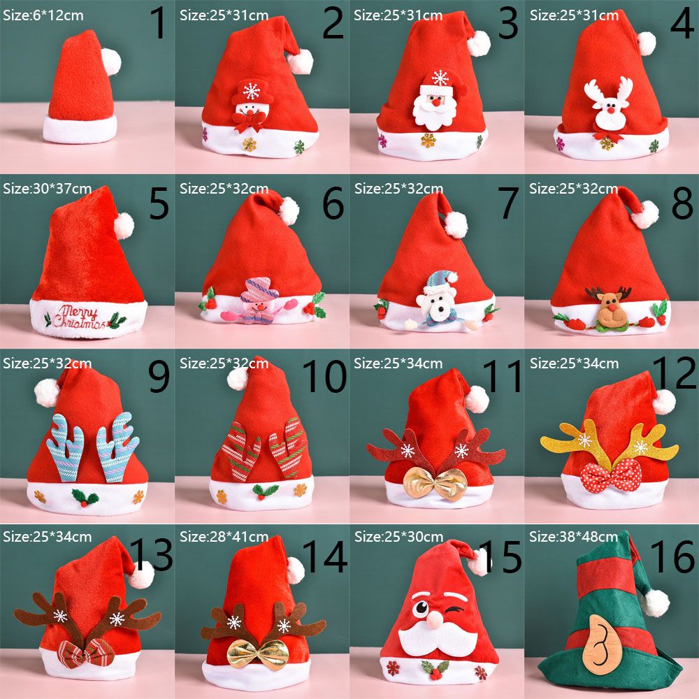 Mũ ông già noel mini dày dặn dùng trang trí Giáng Sinh dễ thương ELEGANT81