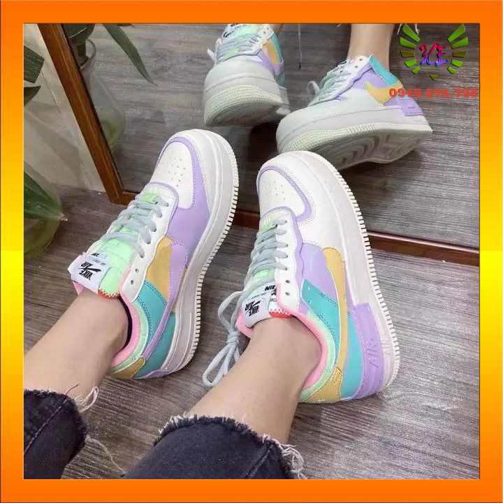 Giày thể thao sneaker jocdann 7 màu đế kép cho nữ