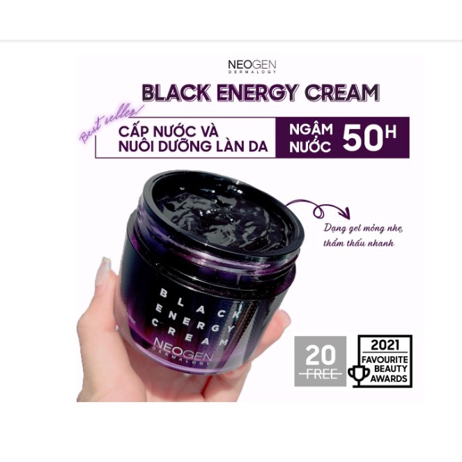 Kem Dưỡng Neogen Cấp Nước Nuôi Dưỡng Làn Da Dành Cho Da Dầu Và Da Nhạy Cảm Neogen Dermalogy Black Energy Cream 80ml