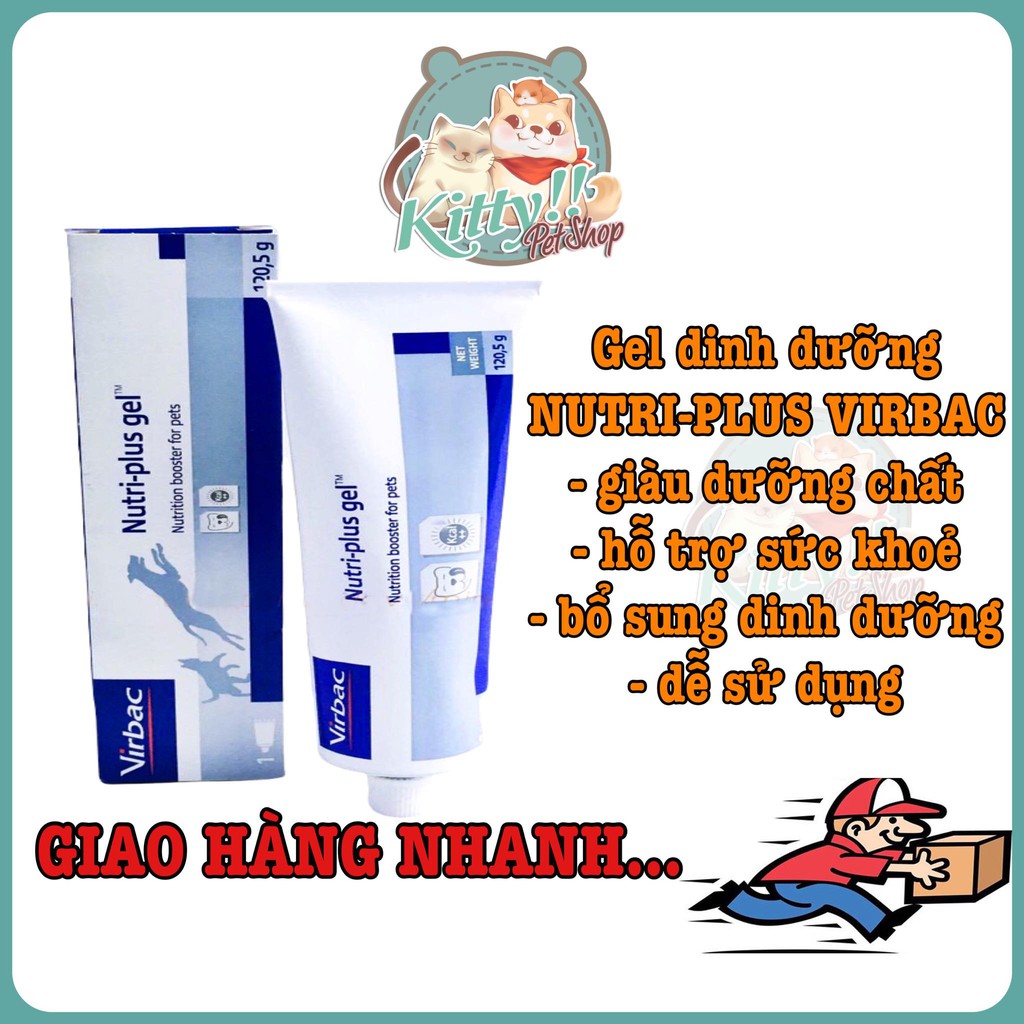 Nutri-plus Gel Virbac 120g - Gel ăn dinh dưỡng cho chó, mèo.