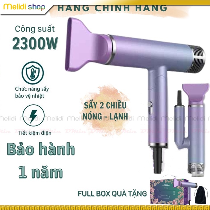 DAIHEART S1 - Máy Sấy Tóc Công suất Cực Lớn 2300W Gập Gọn, Tạo Kiểu Chuẩn SALON 2, Máy Sây Tóc Chiều Nóng Lạnh
