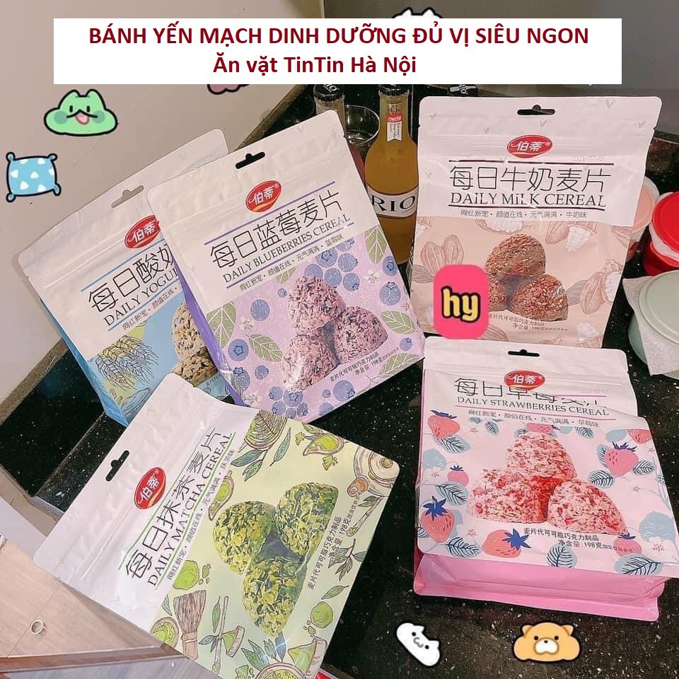 Bánh yến mạch dinh dưỡng đủ vị siêu ngon 198gr