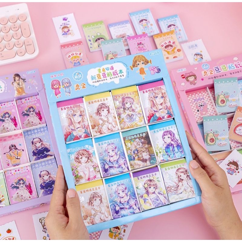 Hộp 36 cuốn sổ/ hộp 48 cuốn sổ  sticker 50 trang mini cực đẹp giá sỉ.