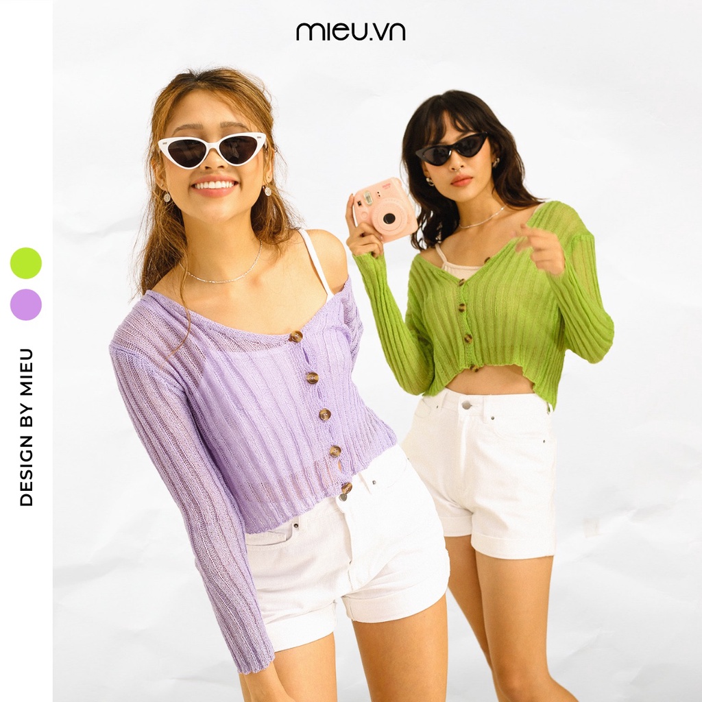 Áo dệt kim nút gài RS (Xanh lá/Tím/Đen) - GS12