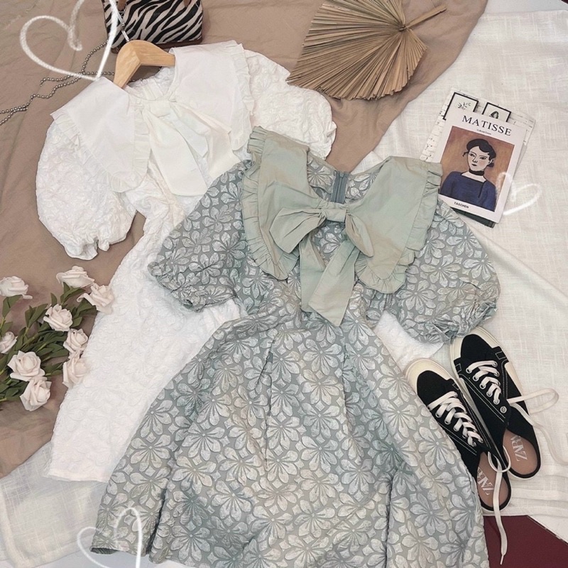 ĐẦM XỐP xanh và trắng