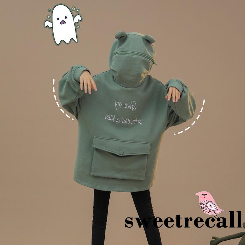 Áo Hoodie Dài Tay In Hình Chú Ếch Đáng Yêu Cho Nữ | BigBuy360 - bigbuy360.vn