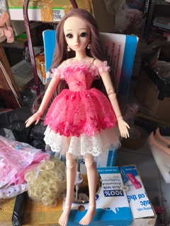 búp bê doris 1/3 mặc váy thiết kế