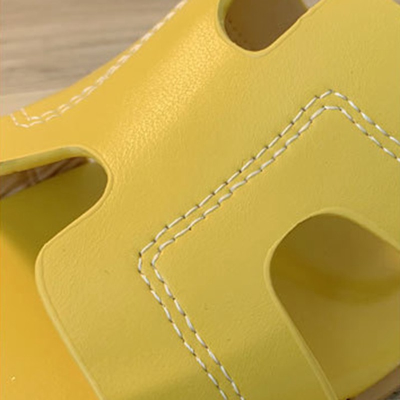 Dép đi trong nhà màu trơn chống trượt hình chữ H