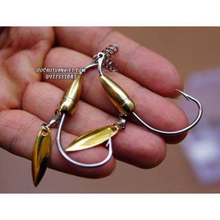 Lưỡi thủ công Ar15, thép trắng chì đồng lưỡi móc mồi mềm câu lure mồi giả