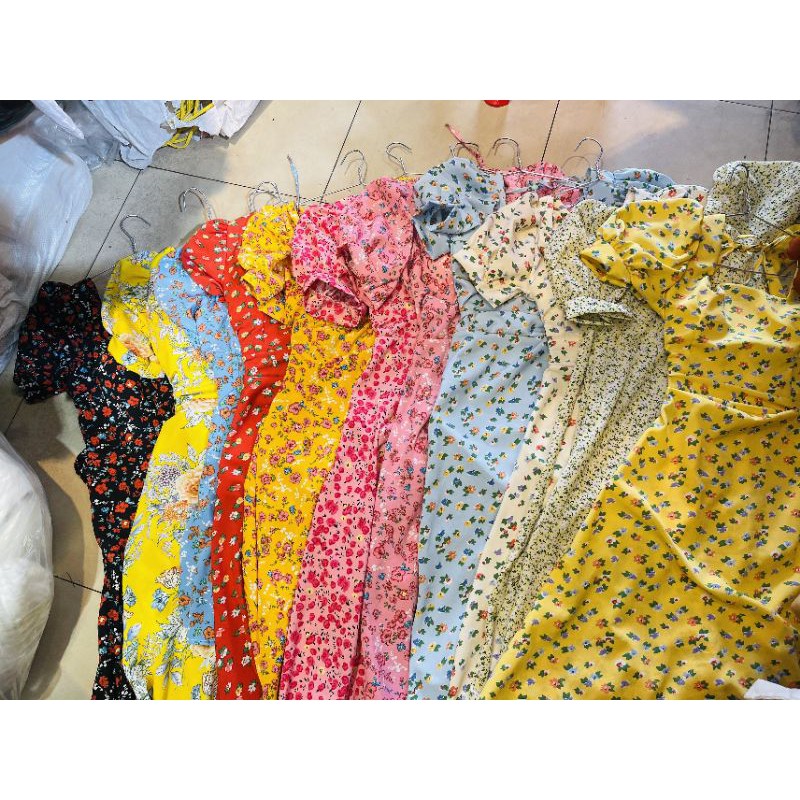 Váy hoa nữ 💖FREESHIP💖 Đầm Hoa Dự Tiệc Dáng Xoè Tay Phồng Dễ Thương | BigBuy360 - bigbuy360.vn