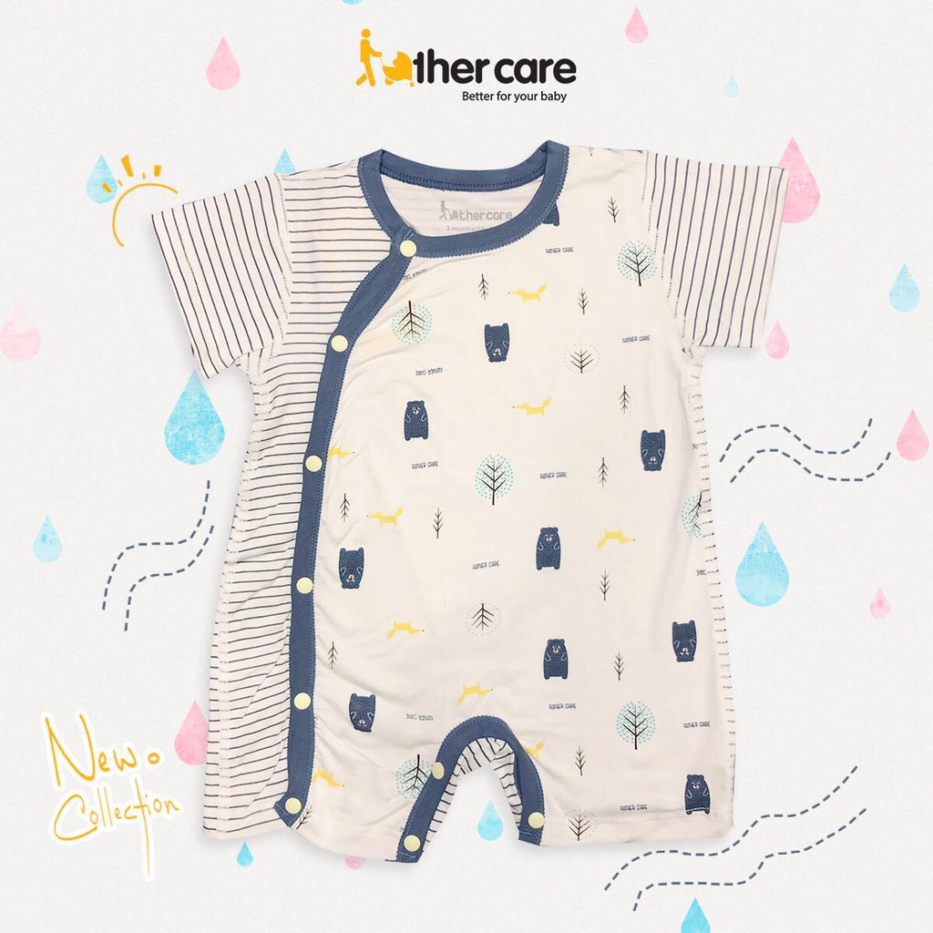 [Mã SKAMCLU8 giảm 10% cho đơn từ 100K] [RẺ VÔ ĐỊCH] Body cài lệch họa tiết trẻ em FatherCare chính hãng