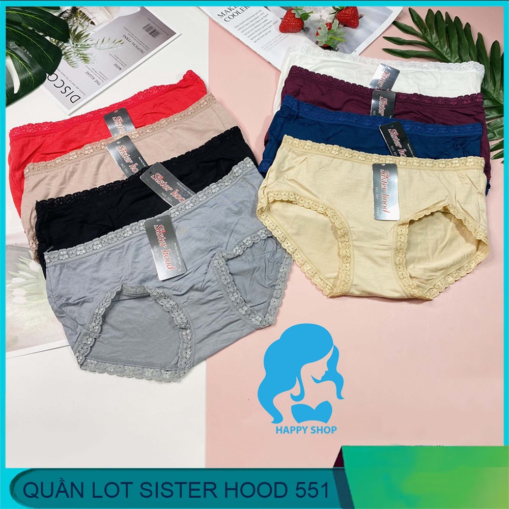 Đồ lót nữ, quần lót nữ cotton, quần chip viền ren dành cho vòng 3 nhỏ Thái Lan Sister Hood 551, đồ lót nữ.