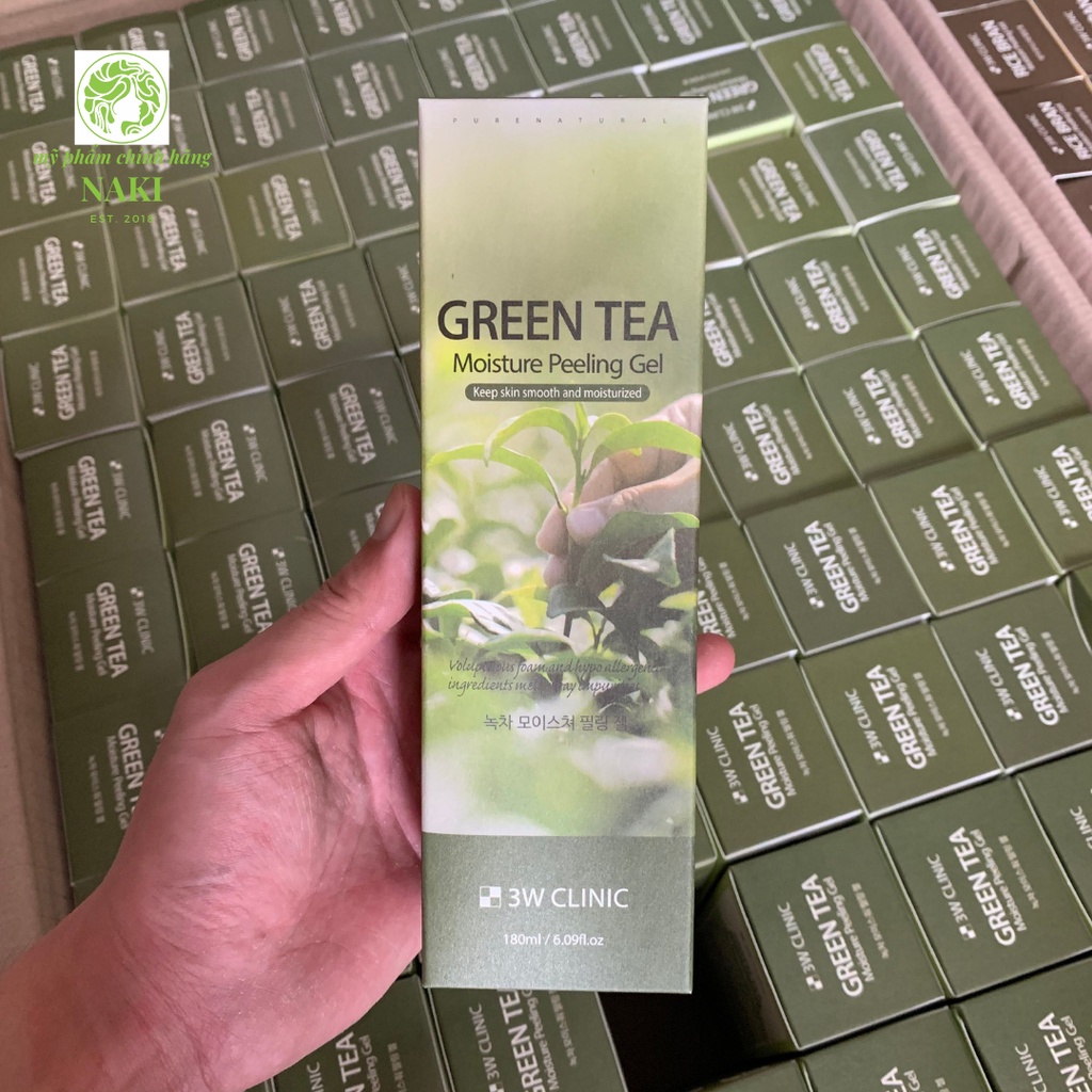 Tẩy Tế Bào Chết Trà Xanh 3W Clinic Green Tea Moisture Peeling Gel 180ml | BigBuy360 - bigbuy360.vn