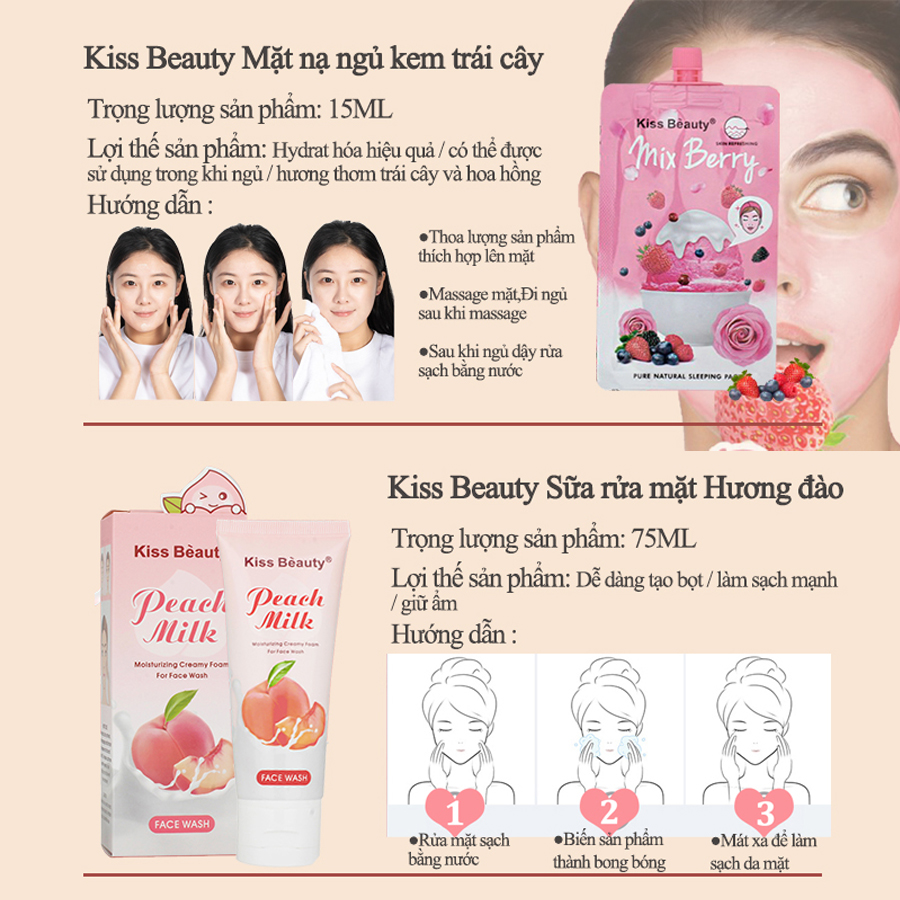 Bộ mỹ phẩm hoàn chỉnh KISS BEAUTY KB-12JT-C01