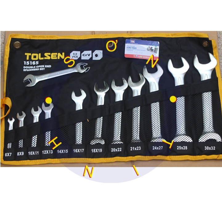 Chìa khóa 2 đầu miệng 12 cây Tolsen 15165