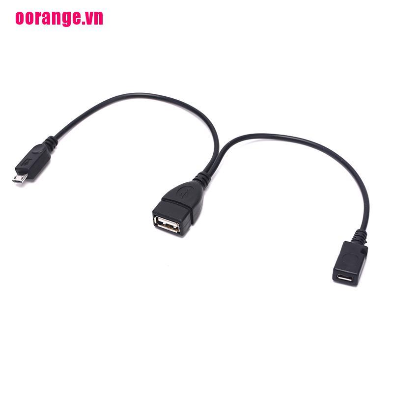 Dây cáp chia nguồn đầu âm USB 2 0 loại A sang 2 đầu micro USB chữ Y đầu dương và đầu âm 5 pin