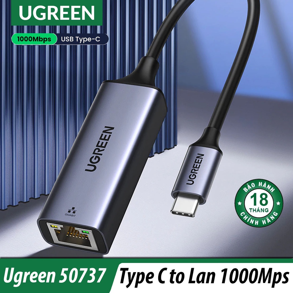Thiết Bị Chuyển USB Type-C ra Lan UGreen 50737 50307 30287 - Hàng Chính Hãng Bảo Hành 18 Tháng Đổi Mới